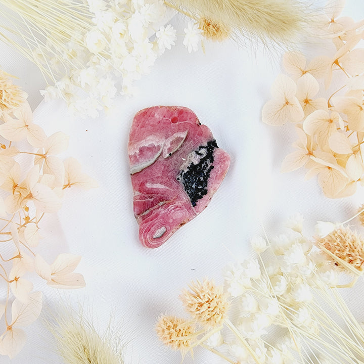 Rhodochrosite Slice Pendant