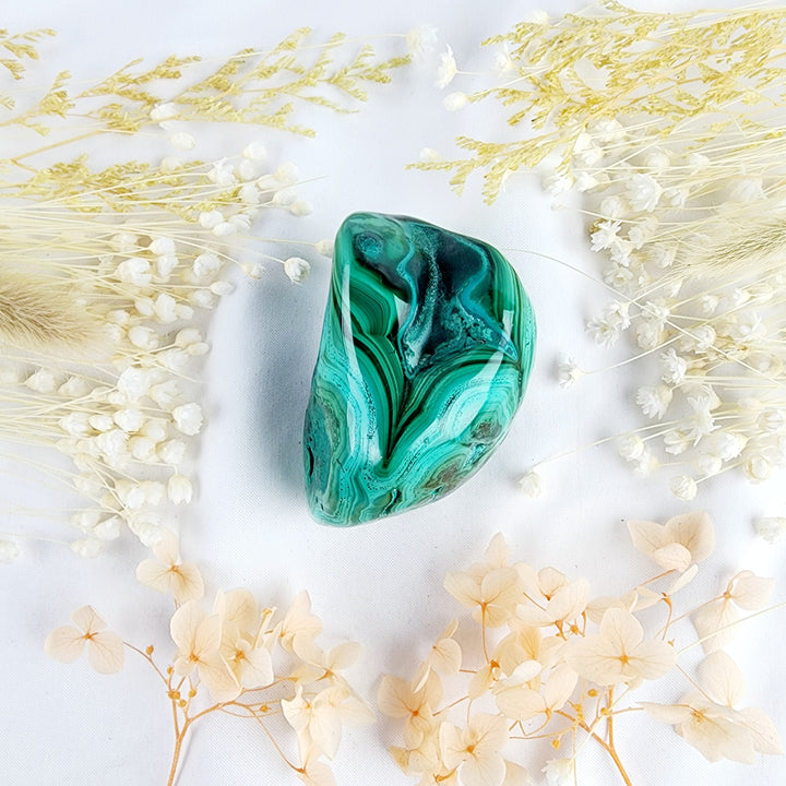 Malachite Chrysocolla Free form Polished piece