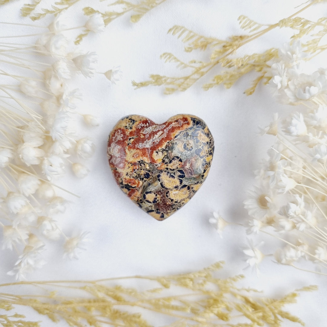 Leopard Skin Jasper Heart Pendant