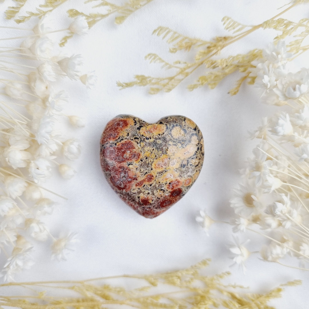 Leopard Skin Jasper Heart Pendant