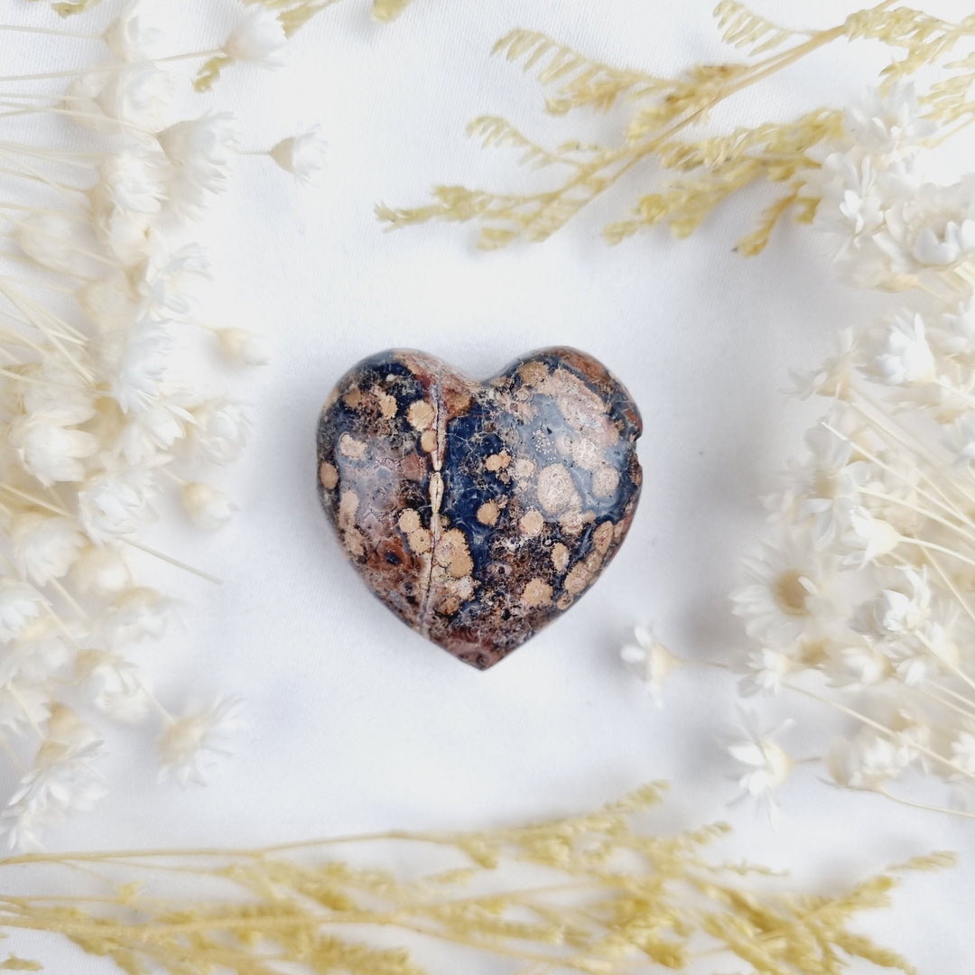 Leopard Skin Jasper Heart Pendant