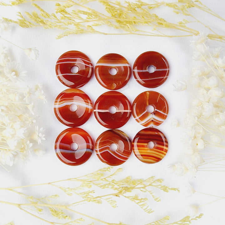 Carnelian Donut Pendant