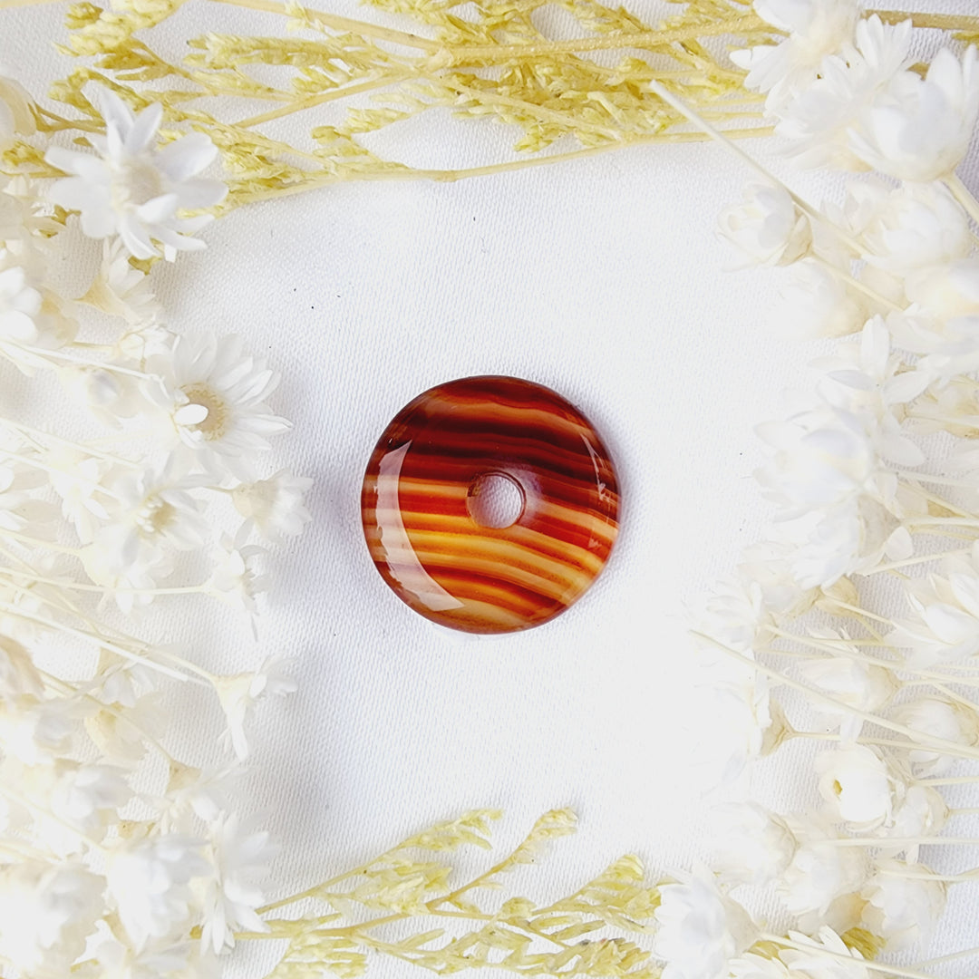 Carnelian Donut Pendant