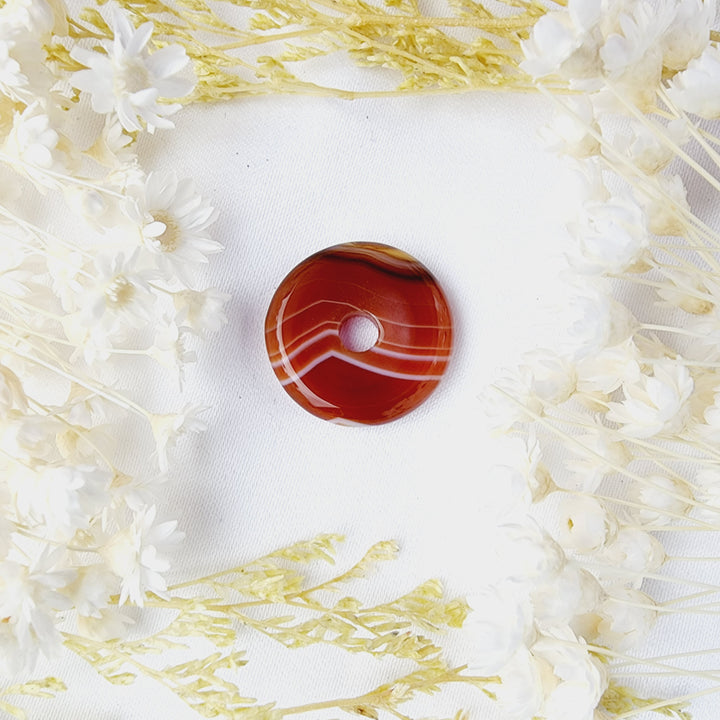 Carnelian Donut Pendant