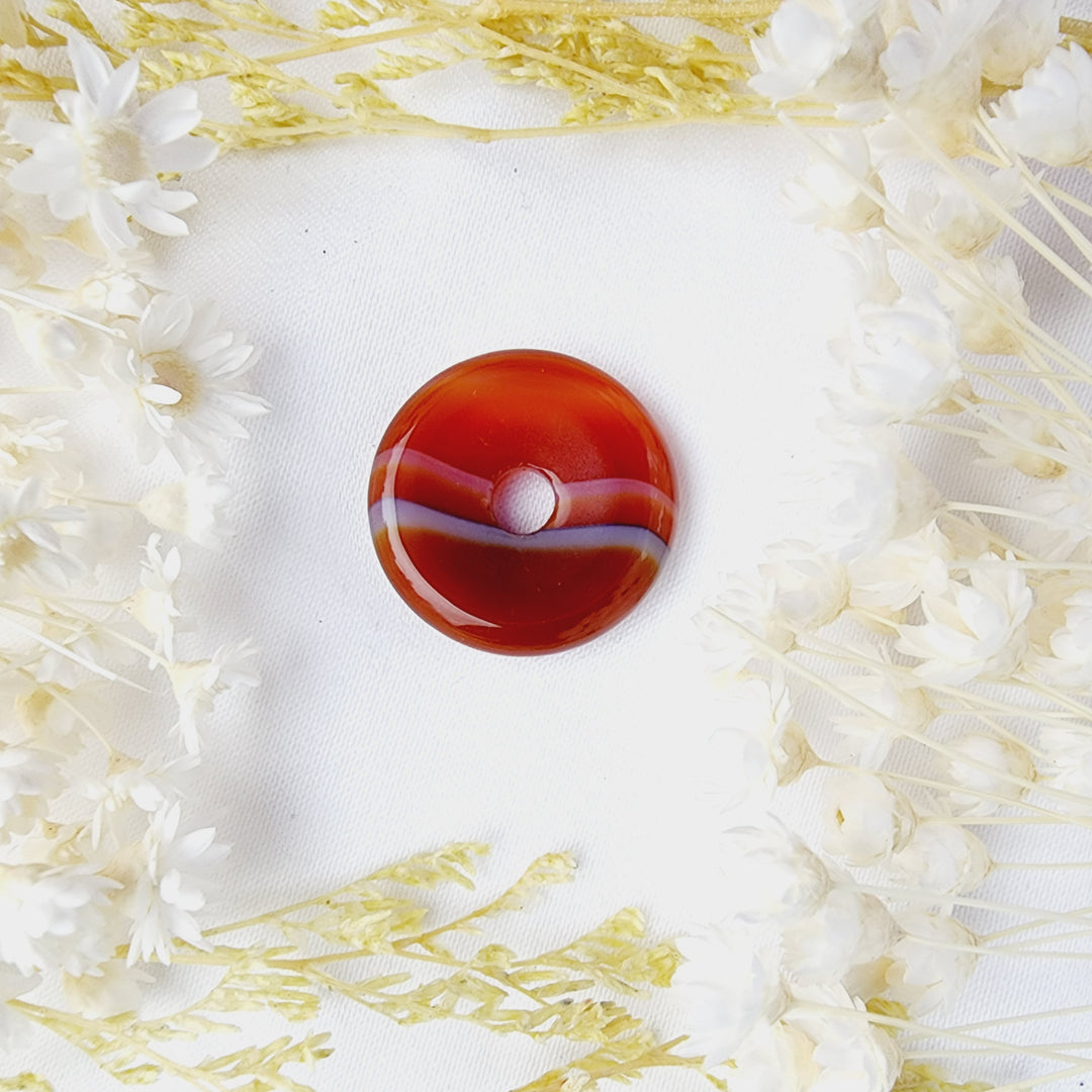 Carnelian Donut Pendant