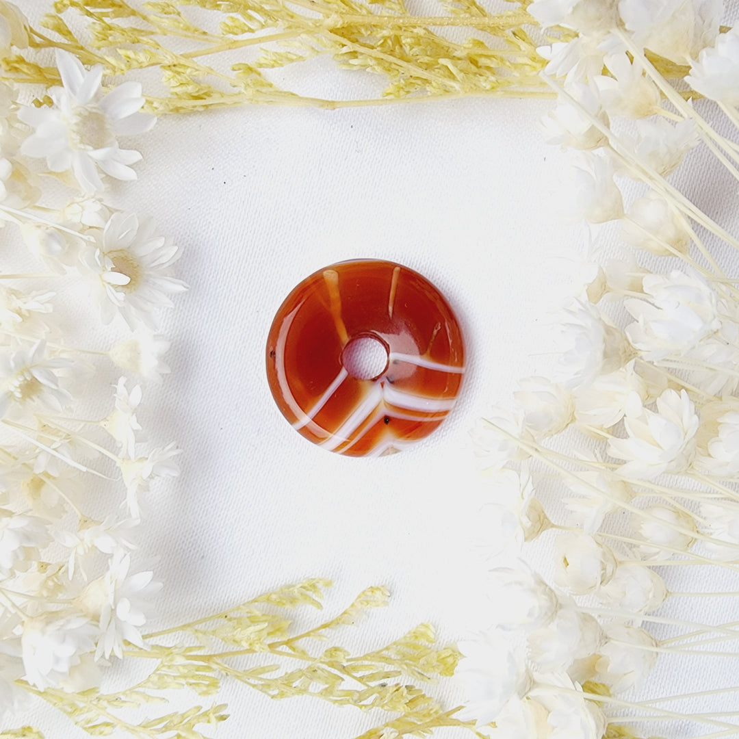 Carnelian Donut Pendant