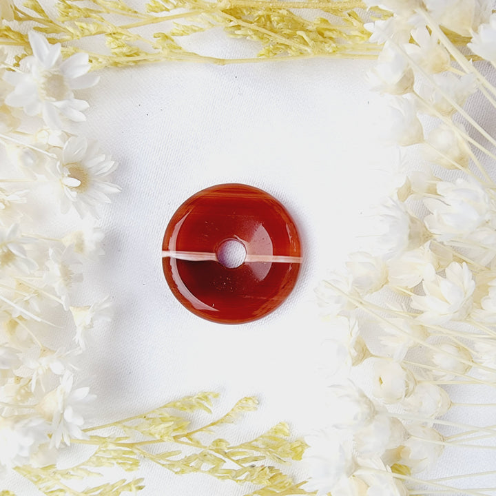 Carnelian Donut Pendant