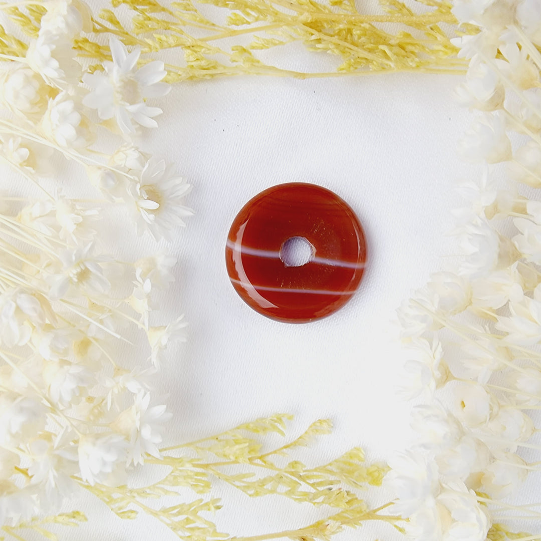 Carnelian Donut Pendant