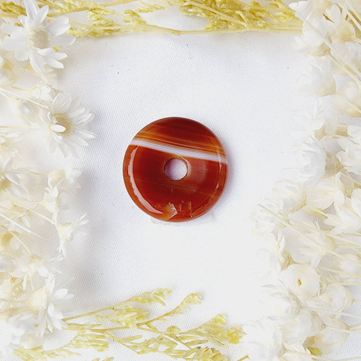 Carnelian Donut Pendant