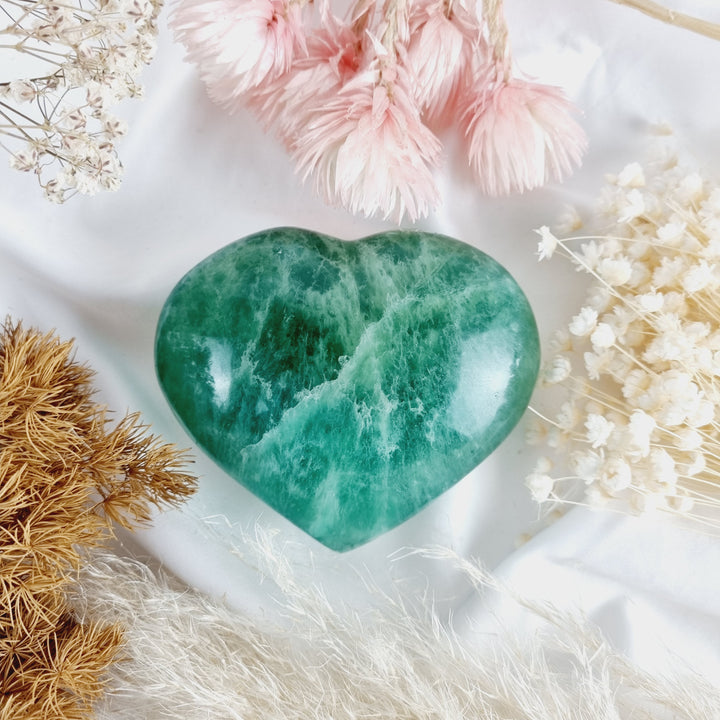 Green Fluorite Heart