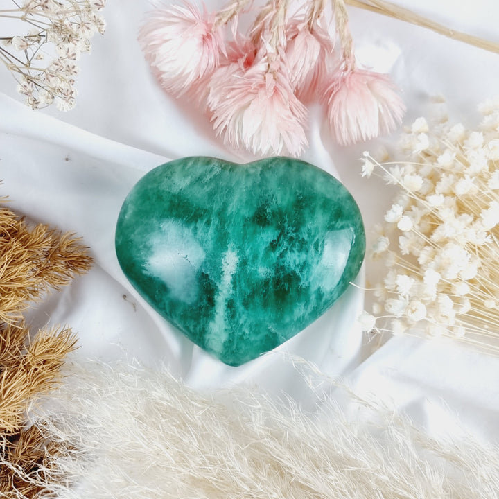 Green Fluorite Heart