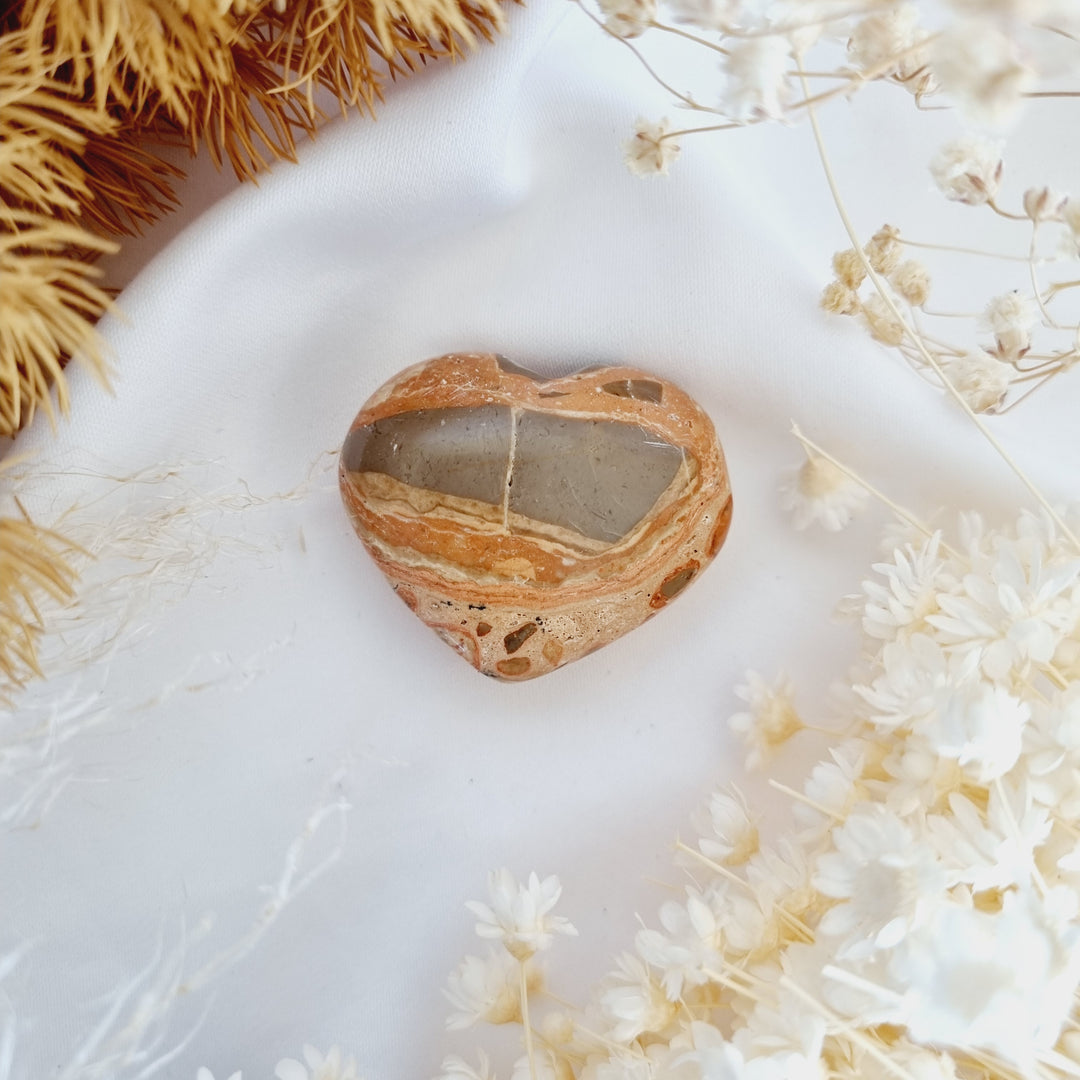 Leopard Skin Jasper Heart