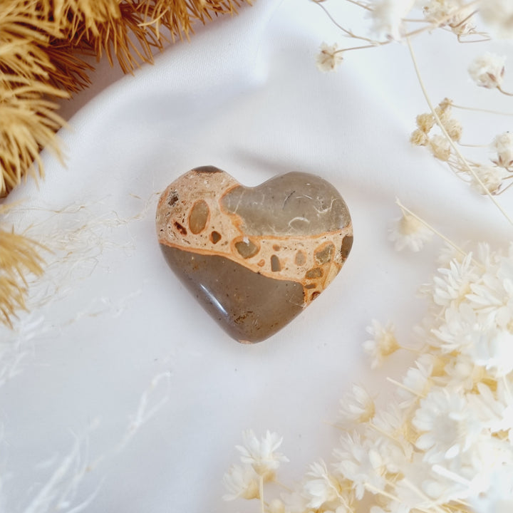 Leopard Skin Jasper Heart