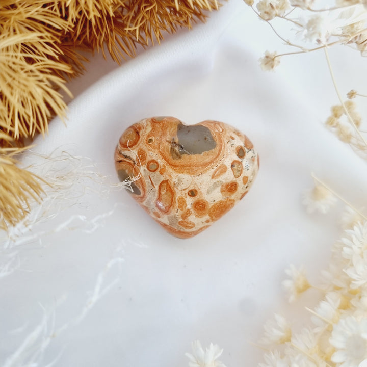 Leopard Skin Jasper Heart