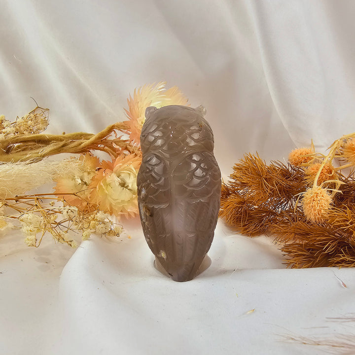 Agate Druzy Owl