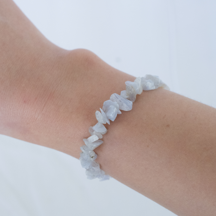 Blue Lace Agate Bracelet - Chip